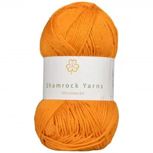 Shamrock Yarns 100% Bomull Garn 25 Dov Mörk Senap Nedsatt pris