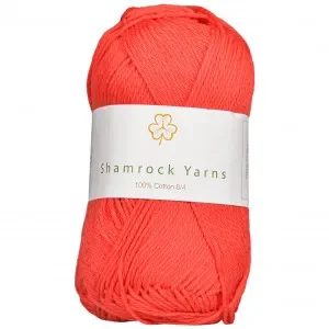 Rabatter Shamrock Yarns 100% Bomull Garn 28 Röd