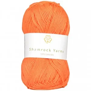 Shamrock Yarns 100% Bomull Garn 24 Dov Ljus Orange Endast idag