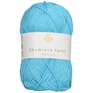 Shamrock Yarns 100% Bomull Garn 11 Dov Ljus Turkos Fynd