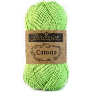 I lager Scheepjes Catona Garn Unicolor 513 Apple Granny