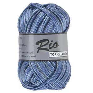 Begränsad tid Lammy Rio Garn Print 624 Svart/Blå/Lila 50 gram