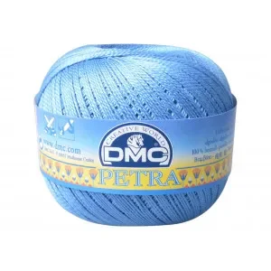 DMC Petra nr. 5 Virkgarn Unicolor 5798 Denim Blå Begränsat erbjudande