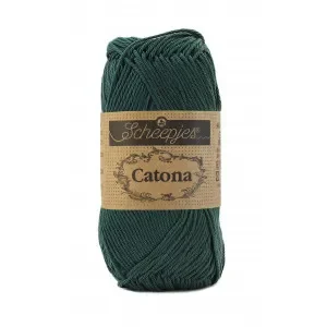 Bästa pris Scheepjes Catona Garn Unicolor 525 Fir