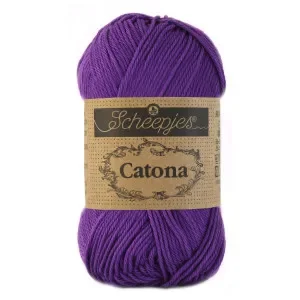 Endast denna vecka Scheepjes Catona Garn Unicolor 521 Deep Violet
