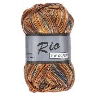 Billigare Lammy Rio Garn Print 632 Orange/Brun/Grå 50 gram