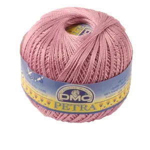 DMC Petra nr. 5 Virkgarn Unicolor 53608 Rosa Rabatter