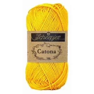 Scheepjes Catona Garn Unicolor 208 Yellow Gold Beställ idag