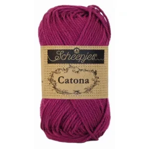 Scheepjes Catona Garn Unicolor 128 Helio Begränsat erbjudande