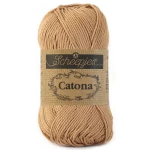 Scheepjes Catona Garn Unicolor 502 Camel Sista chansen