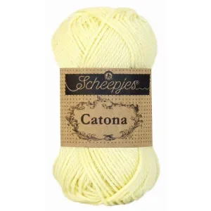Scheepjes Catona Garn Unicolor 101 Candle Light risnedsättning