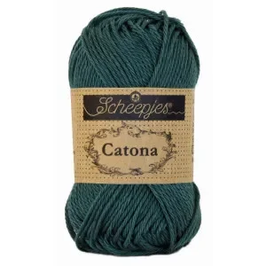 Scheepjes Catona Garn Unicolor 244 Spruce Sänkt pris