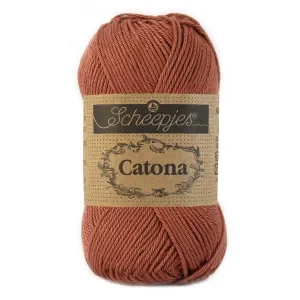 Outlet Scheepjes Catona Garn Unicolor 504 Brick Red