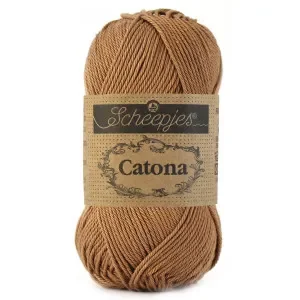 Populär Scheepjes Catona Garn Unicolor 503 Hazelnut