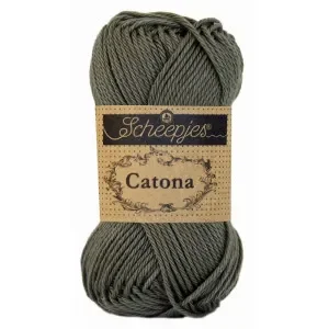 Scheepjes Catona Garn Unicolor 387 Dark Olive Lågt pris