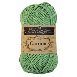 Scheepjes Catona Garn Unicolor 212 Sage Green I lager