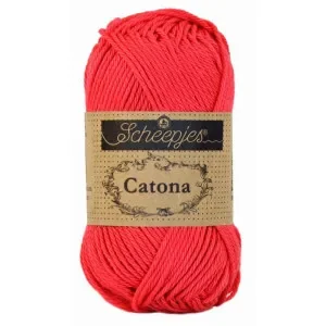 Nedsatt pris Scheepjes Catona Garn Unicolor 256 Carmelia Rose