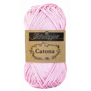 Scheepjes Catona Garn Unicolor 246 Icy Pink Nyhet