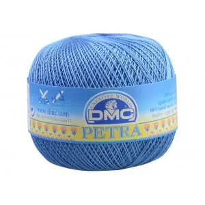 DMC Petra nr. 8 Virkgarn Unicolor 5798 Denim Blå Utförsäljning