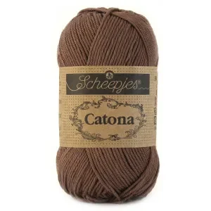 Populär Scheepjes Catona Garn Unicolor 507 Chocolate