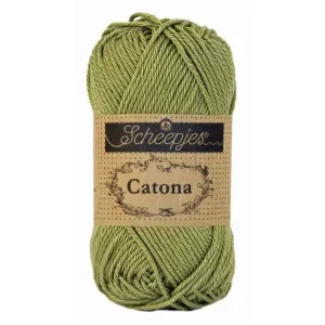 Snabb leverans Scheepjes Catona Garn Unicolor 395 Willow