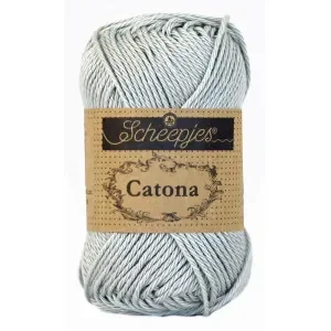 Scheepjes Catona Garn Unicolor 172 Light Silver Begränsad tid