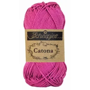 Scheepjes Catona Garn Unicolor 251 Garden Rose Sista chansen