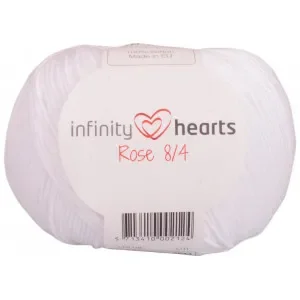Snabb frakt Infinity Hearts Rose 8/4 Garn Unicolor 02 Vit