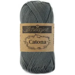 Handla nu Scheepjes Catona Garn Unicolor 501 Anthracite