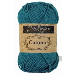 Outlet Scheepjes Catona Garn Unicolor 400 Petrol Blue