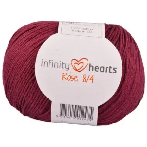 Infinity Hearts Rose 8/4 Garn Unicolor 24 Bordeaux Röd Endast denna vecka