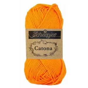 Scheepjes Catona Garn Unicolor 281 Tangerine risnedsättning