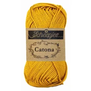Scheepjes Catona Garn Unicolor 249 Saffron Reapris