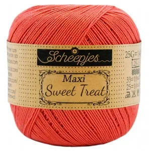 Snabb frakt Scheepjes Maxi Sweet Treat Garn Unicolor 252 Water Melon