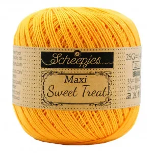 Populär Scheepjes Maxi Sweet Treat Garn Unicolor 208 Yellow Gold