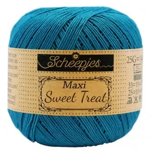 Extra rabatt Scheepjes Maxi Sweet Treat Garn Unicolor 400 Petron Blue