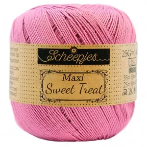 Scheepjes Maxi Sweet Treat Garn Unicolor 398 Colonial Ros Fri frakt