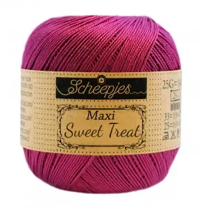 Kampanjpris Scheepjes Maxi Sweet Treat Garn Unicolor 128 Tyrian Purple