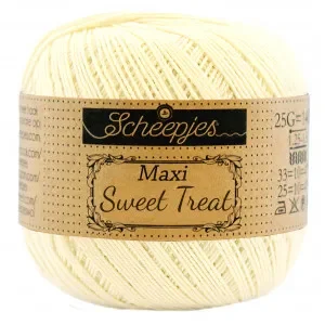 Trygg betalning Scheepjes Maxi Sweet Treat Garn Unicolor 101 Candle light