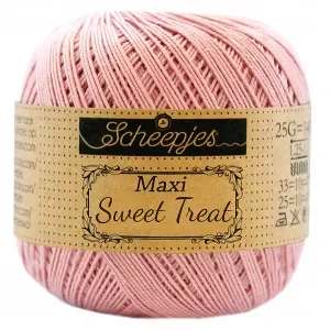Scheepjes Maxi Sweet Treat Garn Unicolor 408 Old Rosa Begränsat erbjudande