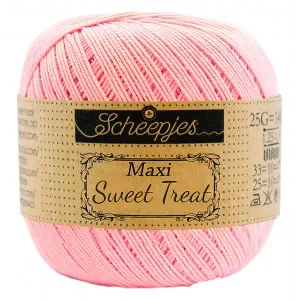 Extra rabatt Scheepjes Maxi Sweet Treat Garn Unicolor 749 Pink