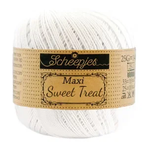 Köp online Scheepjes Maxi Sweet Treat Garn Unicolor 106 Snow White
