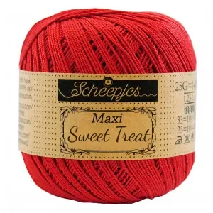 Scheepjes Maxi Sweet Treat Garn Unicolor 115 Hot Red Sänkt pris