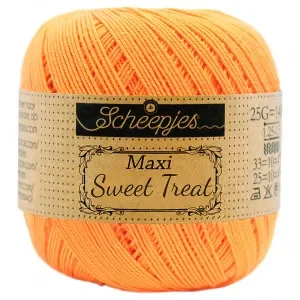 Sänkt pris Scheepjes Maxi Sweet Treat Garn Unicolor 411 Sweet Orange