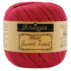 Kampanjpris Scheepjes Maxi Sweet Treat Garn Unicolor 192 Scarlet