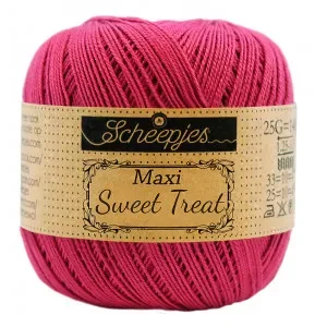 Scheepjes Maxi Sweet Treat Garn Unicolor 413 Cherry I lager