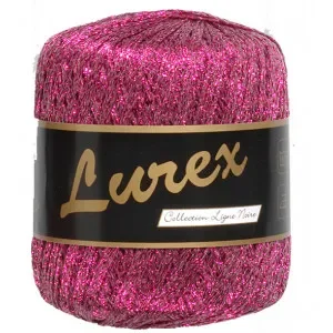 Lammy Lurex Garn 11 Mörkrosa Nyhet