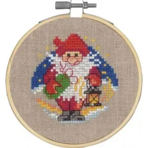 Permin Broderikit Nisse m/lykta Ø10cm Sänkt pris