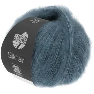 Lana Grossa Silkhair Garn 202 Rökblå Reapris