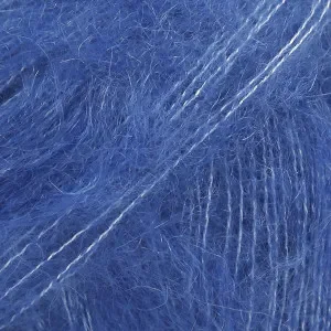 Drops Kid-Silk Garn Unicolor 21 Koboltblå Premium